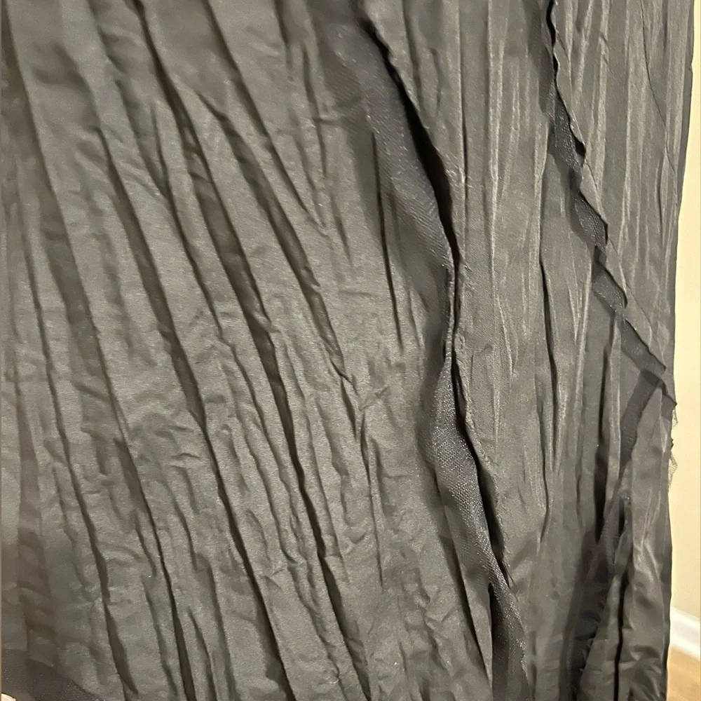 Moyuru Black Crinkle Maxi Sleeveless Dress | Goth Japanese Avant Garde Size 4 - Picture 4 of 15